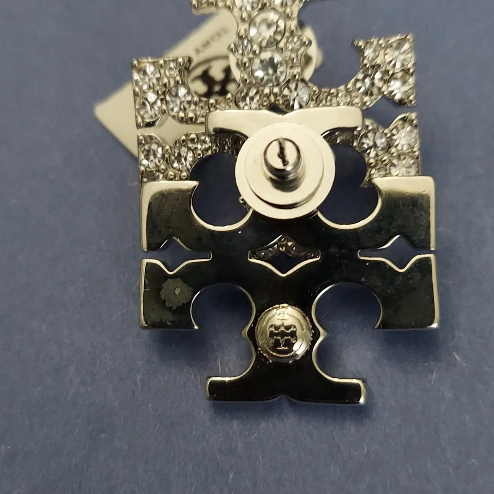 Tory Burch Pave Classic Stud Earrings - Picture 4 of 6